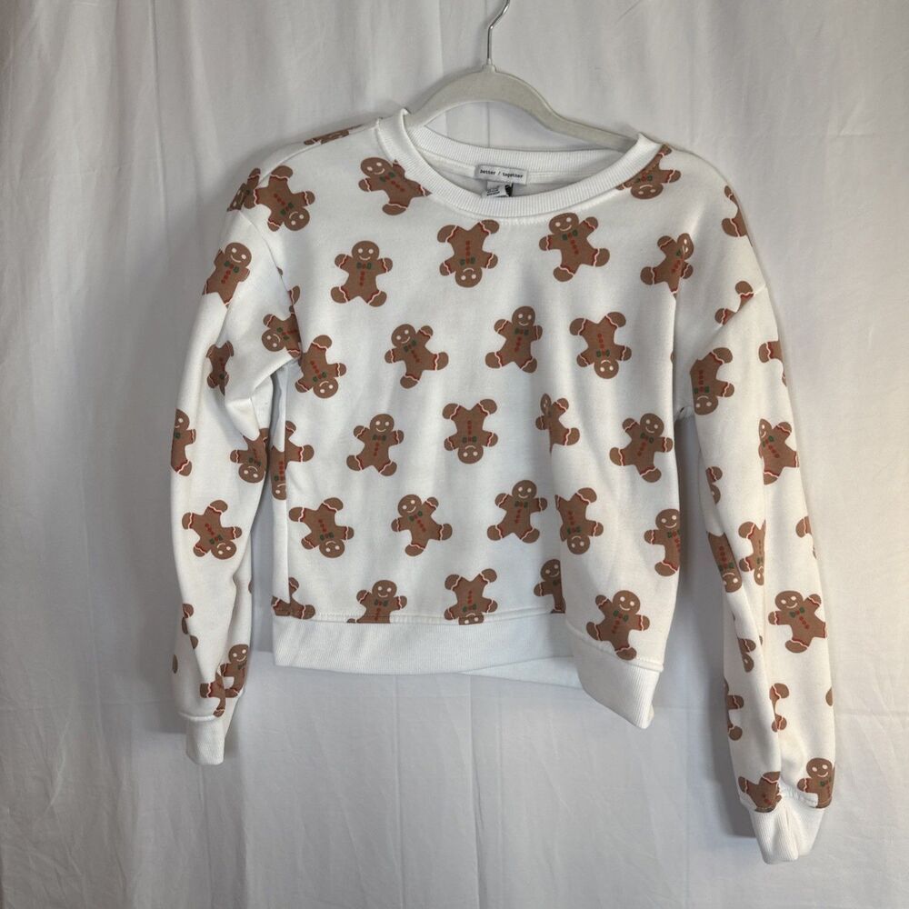 better together Gingerbread Man Sweatshirt Size Small Preowned
